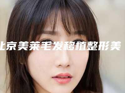 北京美莱毛发移植整形美容医院董海英整形医生价格(价目)表2025年新详细首公开
