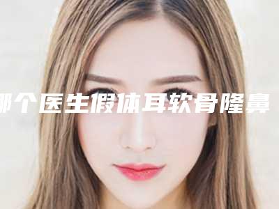 哪个医生假体耳软骨隆鼻好全国:假体耳软骨隆鼻医生前50佳大综合汇总