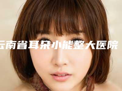 云南省耳朵小能整大医院好推荐:耳朵小能整大医院30强医美机构名单公布