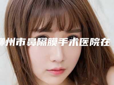 柳州市鼻隔膜手术医院在榜名单TOP10强技术都不错-柳州市鼻隔膜手术整形医院