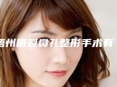 梧州唇裂鼻孔整形手术有危险吗