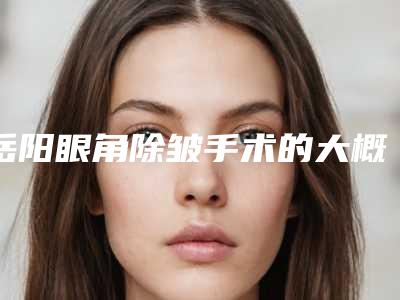 岳阳眼角除皱手术的大概价格是多少呢