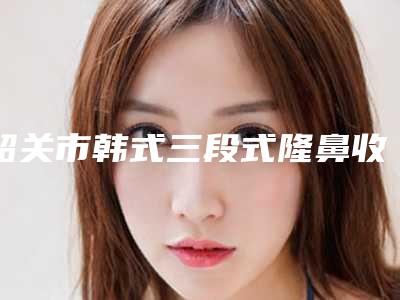 韶关市韩式三段式隆鼻收费标准热门出炉(近6个月均价为:31013元)